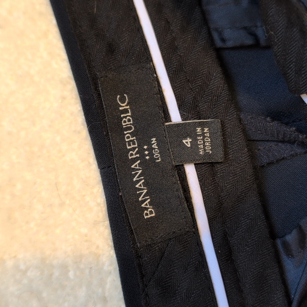 J. Crew Logan Navy Blue Pants with White Stripe - Picture 4 of 5